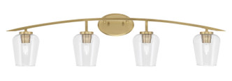 Toltec Lighting - 3724-NAB-210 - Four Light Bath Bar - Kurve - New Age Brass