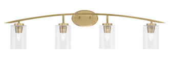 Toltec Lighting - 3724-NAB-300 - Four Light Bath Bar - Kurve - New Age Brass