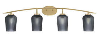 Toltec Lighting - 3724-NAB-4252 - Four Light Bath Bar - Kurve - New Age Brass