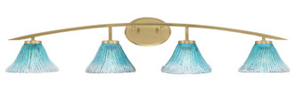 Toltec Lighting - 3724-NAB-458 - Four Light Bath Bar - Kurve - New Age Brass