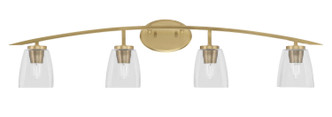 Toltec Lighting - 3724-NAB-461 - Four Light Bath Bar - Kurve - New Age Brass