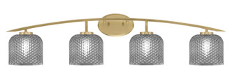 Toltec Lighting - 3724-NAB-4612 - Four Light Bath Bar - Kurve - New Age Brass