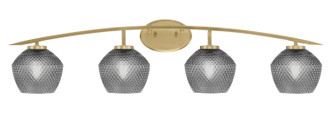 Toltec Lighting - 3724-NAB-4622 - Four Light Bath Bar - Kurve - New Age Brass