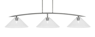 Toltec Lighting - 3733-GP-308 - Three Light Bar - Kurve - Graphite