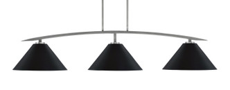 Toltec Lighting - 3733-GP-420-MB - Three Light Bar - Kurve - Graphite