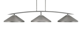 Toltec Lighting - 3733-GP-424-GP - Three Light Bar - Kurve - Graphite