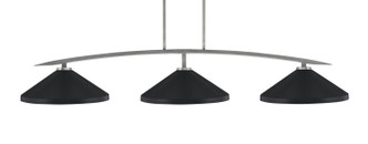 Toltec Lighting - 3733-GP-424-MB - Three Light Bar - Kurve - Graphite