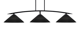 Toltec Lighting - 3733-MB-4019 - Three Light Bar - Kurve - Matte Black