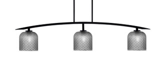 Toltec Lighting - 3733-MB-4912 - Three Light Bar - Kurve - Matte Black