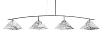 Toltec Lighting - 3734-GP-2169 - Four Light Bar - Kurve - Graphite