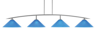 Toltec Lighting - 3734-GP-415 - Four Light Bar - Kurve - Graphite