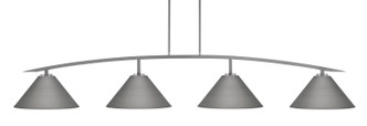 Toltec Lighting - 3734-GP-420-GP - Four Light Bar - Kurve - Graphite