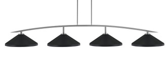 Toltec Lighting - 3734-GP-424-MB - Four Light Bar - Kurve - Graphite