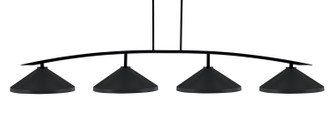 Toltec Lighting - 3734-MB-424-MB - Four Light Bar - Kurve - Matte Black