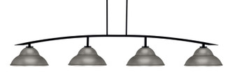 Toltec Lighting - 3734-MB-428-GP - Four Light Bar - Kurve - Matte Black