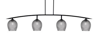 Toltec Lighting - 3734-MB-4902 - Four Light Bar - Kurve - Matte Black