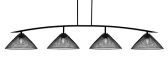Toltec Lighting - 3734-MB-808-MB - Four Light Bar - Kurve - Matte Black