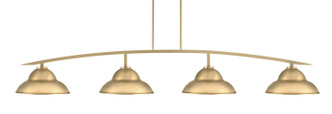 Toltec Lighting - 3734-NAB-428-NAB - Four Light Bar - Kurve - New Age Brass