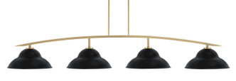 Toltec Lighting - 3734-NAB-429-MB - Four Light Bar - Kurve - New Age Brass