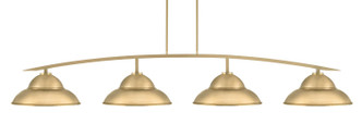 Toltec Lighting - 3734-NAB-429-NAB - Four Light Billiard/Island - Kurve - New Age Brass
