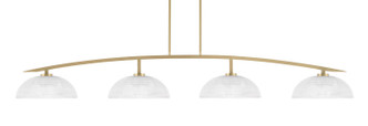 Toltec Lighting - 3734-NAB-540 - Four Light Bar - Kurve - New Age Brass