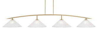 Toltec Lighting - 3734-NAB-711 - Four Light Bar - Kurve - New Age Brass