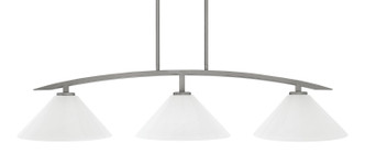 Toltec Lighting - 3736-GP-2121 - Three Light Billiard/Island - Kurve - Graphite