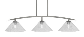 Toltec Lighting - 3736-GP-2122 - Three Light Island Pendant - Kurve - Graphite