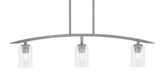 Toltec Lighting - 3736-GP-300 - Three Light Billiard/Island - Kurve - Graphite