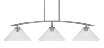 Toltec Lighting - 3736-GP-306 - Three Light Island Pendant - Kurve - Graphite