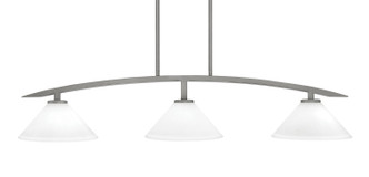 Toltec Lighting - 3736-GP-314 - Three Light Island Pendant - Kurve - Graphite
