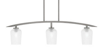 Toltec Lighting - 3736-GP-4250 - Three Light Island Pendant - Kurve - Graphite