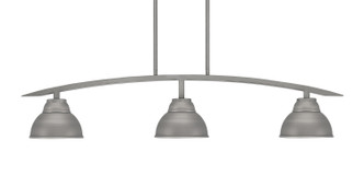 Toltec Lighting - 3736-GP-427-GP - Three Light Island Pendant - Kurve - Graphite