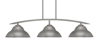 Toltec Lighting - 3736-GP-428-GP - Three Light Billiard/Island - Kurve - Graphite