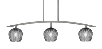 Toltec Lighting - 3736-GP-4602 - Three Light Island Pendant - Kurve - Graphite