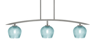 Toltec Lighting - 3736-GP-4605 - Three Light Island Pendant - Kurve - Graphite