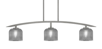 Toltec Lighting - 3736-GP-4612 - Three Light Billiard/Island - Kurve - Graphite