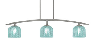 Toltec Lighting - 3736-GP-4615 - Three Light Island Pendant - Kurve - Graphite