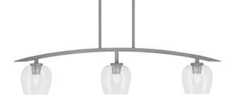 Toltec Lighting - 3736-GP-4810 - Three Light Island Pendant - Kurve - Graphite