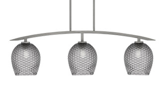 Toltec Lighting - 3736-GP-4902 - Three Light Island Pendant - Kurve - Graphite