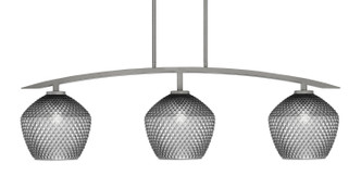 Toltec Lighting - 3736-GP-4922 - Three Light Island Pendant - Kurve - Graphite