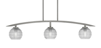 Toltec Lighting - 3736-GP-5110 - Three Light Island Pendant - Kurve - Graphite
