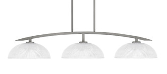 Toltec Lighting - 3736-GP-540 - Three Light Island Pendant - Kurve - Graphite