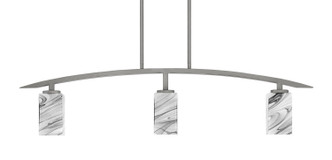 Toltec Lighting - 3736-GP-549 - Three Light Island Pendant - Kurve - Graphite