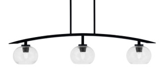 Toltec Lighting - 3736-MB-202 - Three Light Island Pendant - Kurve - Matte Black