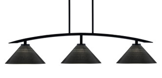 Toltec Lighting - 3736-MB-4009 - Three Light Island Pendant - Kurve - Matte Black