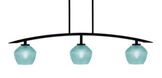 Toltec Lighting - 3736-MB-4625 - Three Light Island Pendant - Kurve - Matte Black