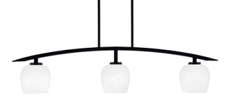 Toltec Lighting - 3736-MB-4811 - Three Light Island Pendant - Kurve - Matte Black