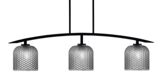 Toltec Lighting - 3736-MB-4912 - Three Light Island Pendant - Kurve - Matte Black