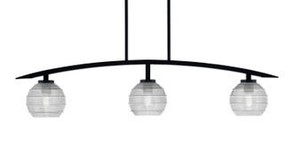 Toltec Lighting - 3736-MB-5110 - Three Light Island Pendant - Kurve - Matte Black